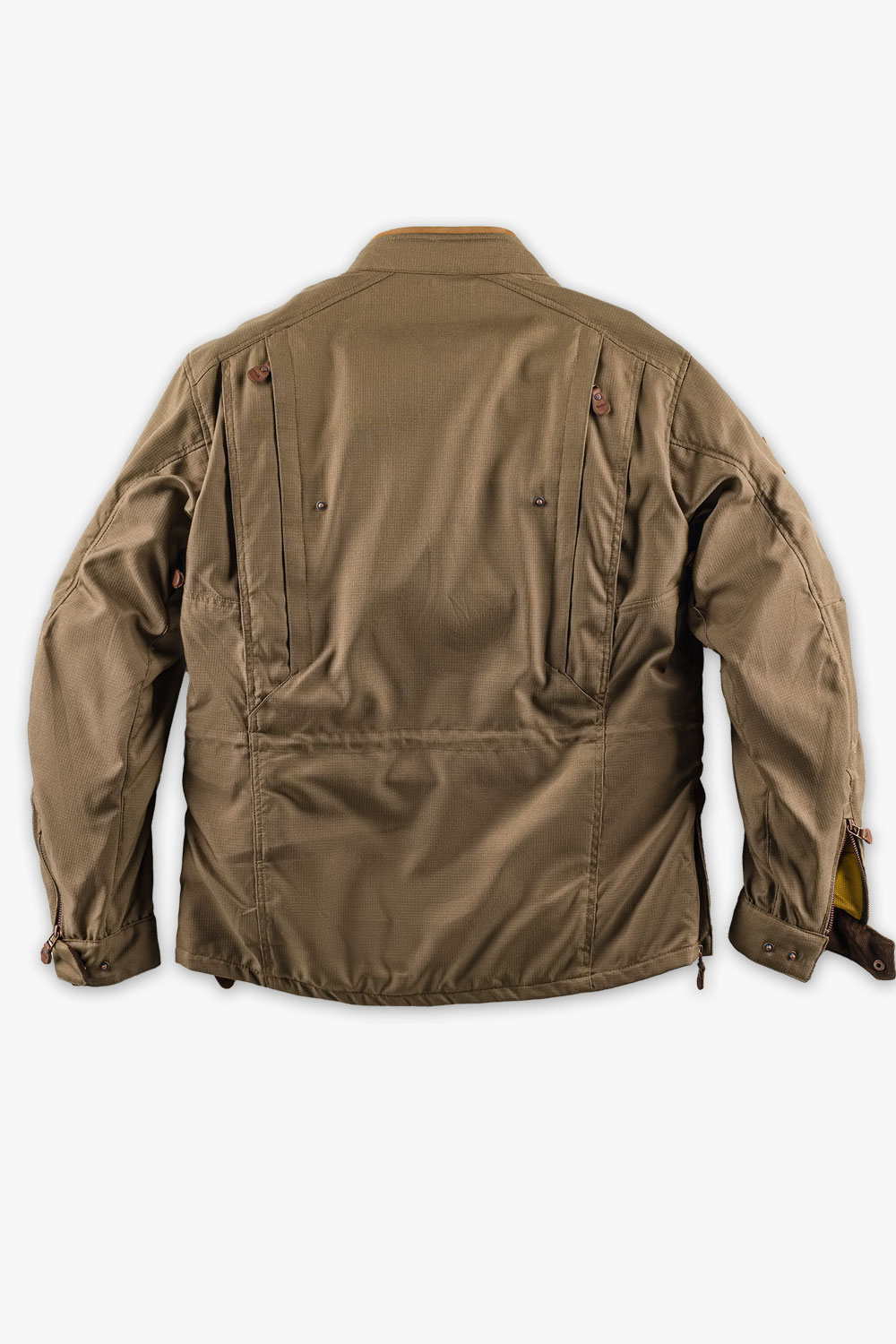 mens Dryzone suit brown jacket back